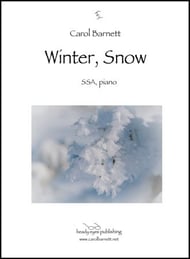 Winter, Snow SSA choral sheet music cover